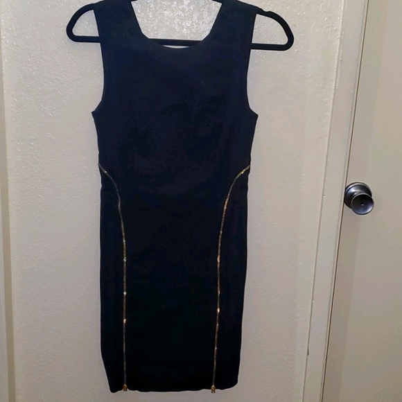 bebe Dresses & Skirts - Bebe w/ gold zippers midi dress